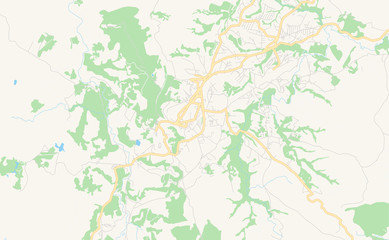 Fototapeta na wymiar Printable street map of Fianarantsoa, Madagascar