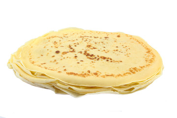 several french pancakes on a white background