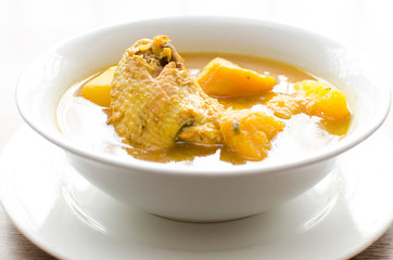 chicken, potato, yucca and vegetable soup