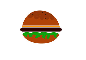 hamburger logo illustration isolated on white background