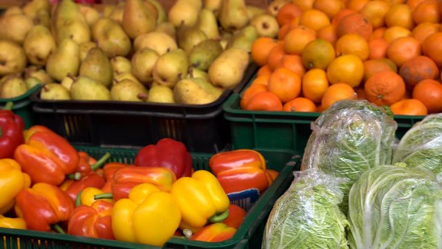 fruits and vegetables at the market