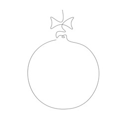 Christmas decoration ball, vector illustration