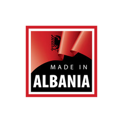 Albania flag, vector illustration on a white background