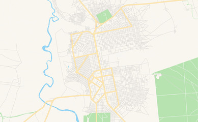 Printable street map of Maradi, Niger