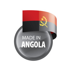 Angola flag, vector illustration on a white background