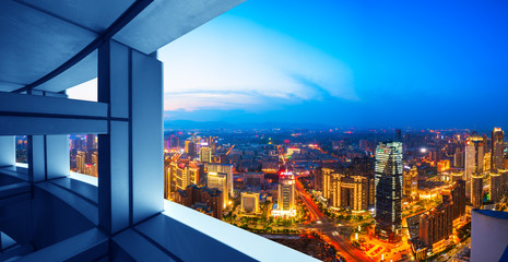 modern high-rise buildings line the new honggutan district in nanchang, jiangxi province. China's...