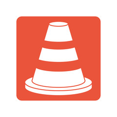 fire cone block line style icon