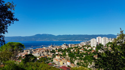 Obraz premium aerial view of the city. Rijeka, Croatia