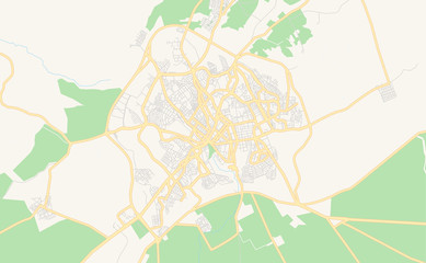 Printable street map of Mascara, Algeria