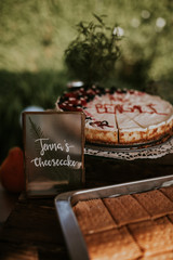 cheesecake with red berries