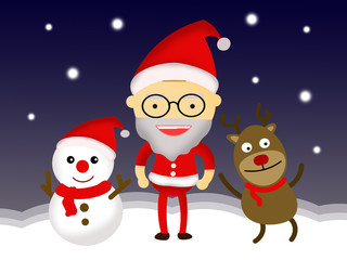 Marry Christmas and Happy New Year background