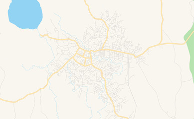 Printable street map of Kumba, Cameroon