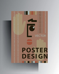 Design for retro poster, cover. A4 format. EPS 10 vector