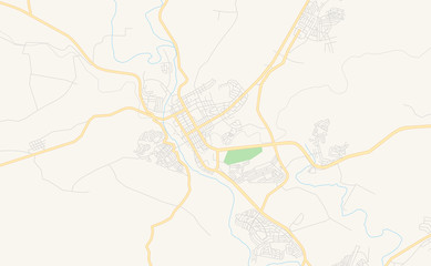 Printable street map of Bhisho, South Africa