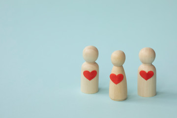 Valentine's Day. Family together. Love concept 