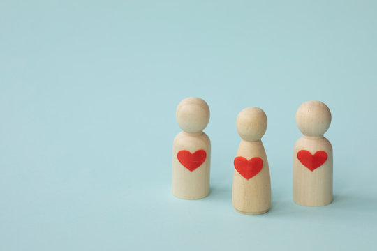 Valentine's Day. Family together. Love concept 
