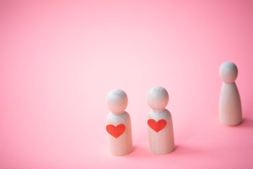 Valentine's Day. Family together. Love concept 