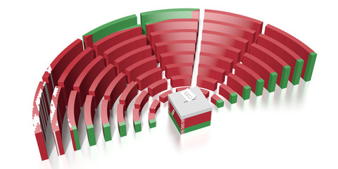 Parliament election in Belarus - 3D rendering