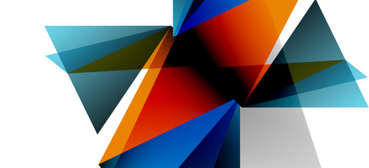 Vintage abstract template with triangle mosaic composition vecton white background. Simple design background. Modern flat design. Beautiful vector pattern.