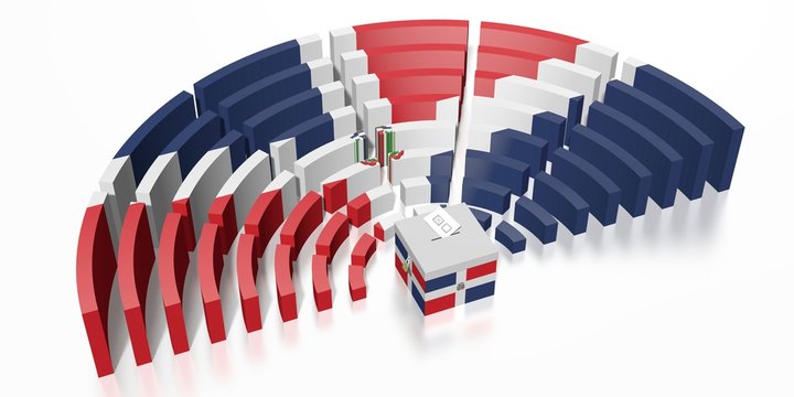 Parliament election in Dominican Republic - 3D rendering