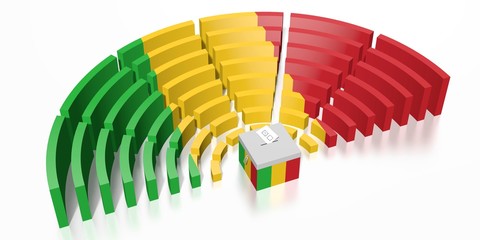 Parliament election in Mali - 3D rendering