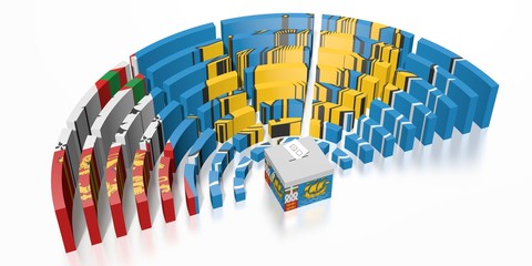 Parliament election in Saint Pierre and Miquelon - 3D rendering