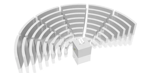 Foto op Plexiglas Parliament election concept, ballot box - 3D rendering © PX Media