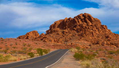 Valley of fire road in Nevada