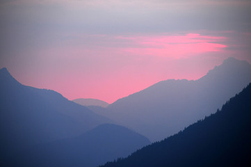 Fototapeta na wymiar Sonnenuntergang am Wilden Kaiser