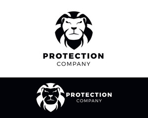 Lion Logo Protection company Template. 