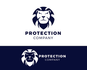 Lion Logo Protection company Template. 