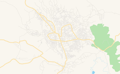 Printable street map of Jimma, Ethiopia