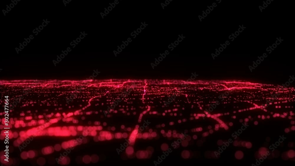 Poster 4k. neon wireframe. low poly grid. glowing element. black background. slowmotion. gradient lines. re