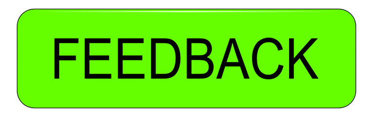 Feedback button on white background - illustration