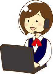 Illustration of a Woman with a Microphone