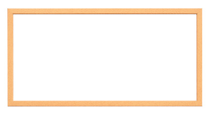 Wooden photo frame isolated on white background with clipping path
