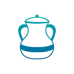 Isolated greek mud vessel gradient design