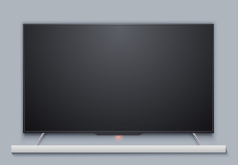 Black Blank TV Set Screen