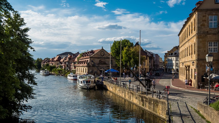 Little Venice on the Regnitz in Bamberg