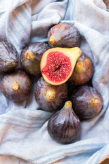 harvest of fresh natural figs