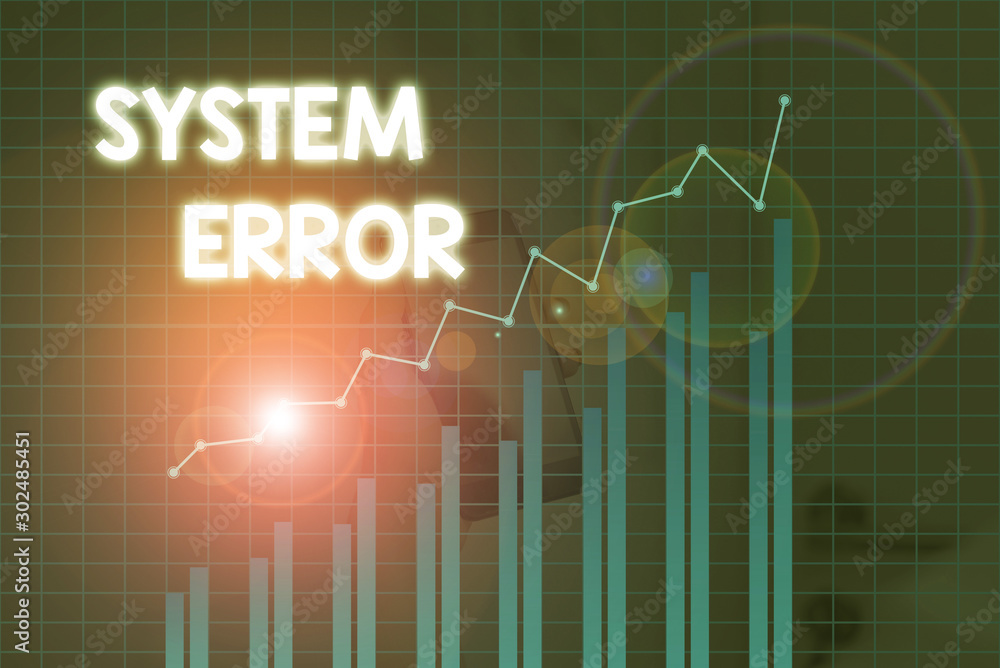 Poster handwriting text system error. conceptual photo instruction that is not recognized by an operating s