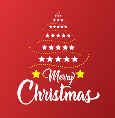 Merry Christmas red white and yellow design