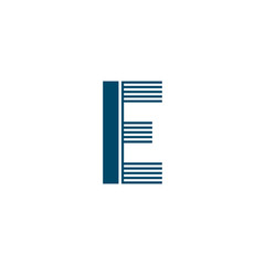E letter initial icon logo design vector template