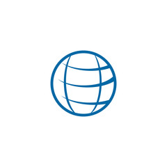 Globe icon logo design vector template
