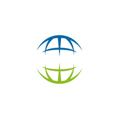 Obraz premium Globe icon logo design vector template