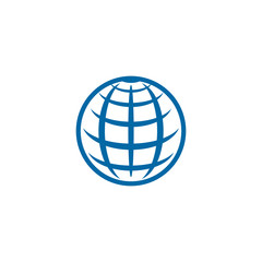 Globe icon logo design vector template