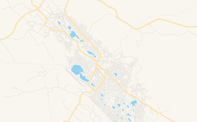 Fototapeta na wymiar Printable street map of Dolisie, Republic Of The Congo