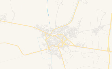 Printable street map of Bilqas, Egypt