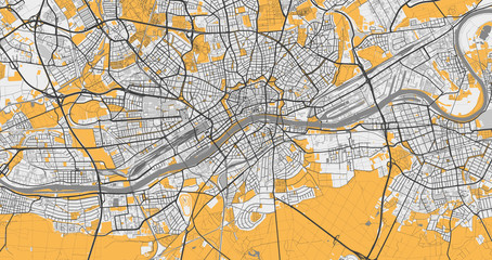 Detailed map of Frankfurt, Germany