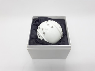 Luxury Clean Blank Porcelain Clay with Fabric Ribbon Ball for Home Interior Decorative Accessories...